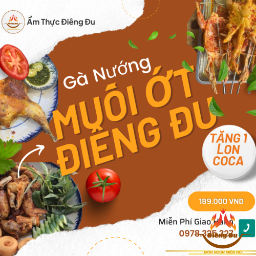 Gà Nướng Muối Ớt Điêng Đu