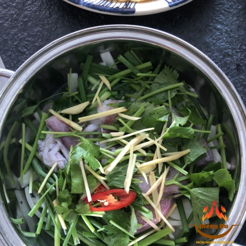 Mực hấp Gừng